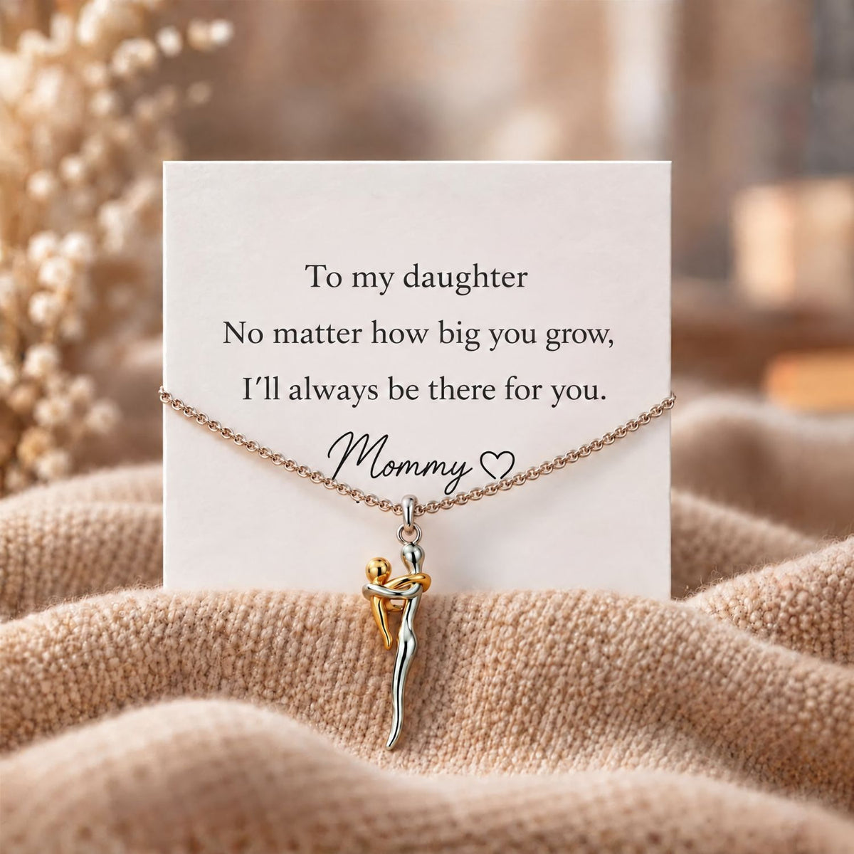 Mother & Daughter Hug Necklace