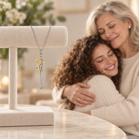 Mother & Daughter Hug Necklace