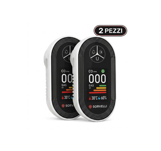 Rilevatore di Gas e Monossido di Carbonio con Display PPM in Tempo Reale