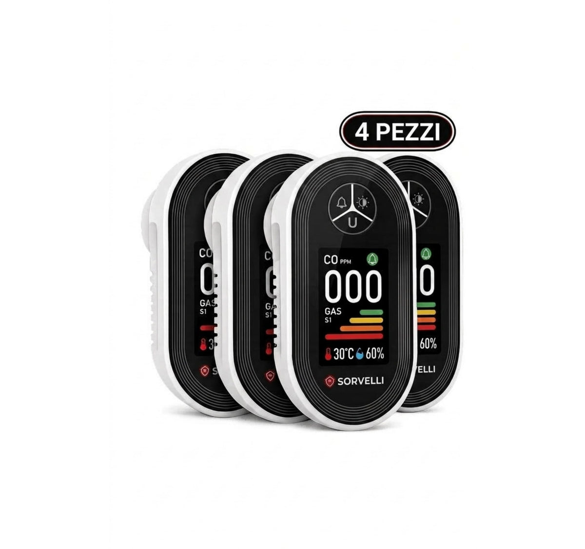 Rilevatore di Gas e Monossido di Carbonio con Display PPM in Tempo Reale